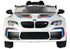 Licensed BMW M6 GT3 electric ride on car with EVA wheels and LEATHER seat upgrade- White