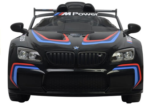 Licensed BMW M6 GT3 electric ride on car with EVA wheels and LEATHER seat upgrade-BLACK