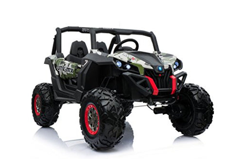 Renegade UTV-MX Buggy Style 24V 4WD Kids Electric Ride On With EVA Tyres, LEATHER seats and MP4 - Camo