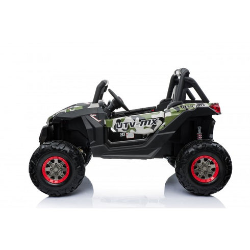 Renegade UTV-MX Buggy Style 24V 4WD Kids Electric Ride On With EVA Tyres, LEATHER seats and MP4 - Camo