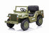 New 2022 Willys Jeep 4WD 12v single seat kids car - Olive green