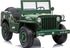 Willys Jeep 4WD 3 seater kids ride on jeep - Dark Green