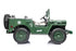 Willys Jeep 4WD 3 seater kids ride on jeep - Dark Green