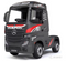 Licensed Mercedes Actros children's 24v ride on lorry with upgraded LEATHER seat, EVA RUBBER tyres, MP4 screen and has parental control- Black