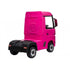 Licensed Mercedes Actros children's 24v ride on lorry with upgraded LEATHER seat, EVA RUBBER tyres, MP4 screen and has parental control- Pink