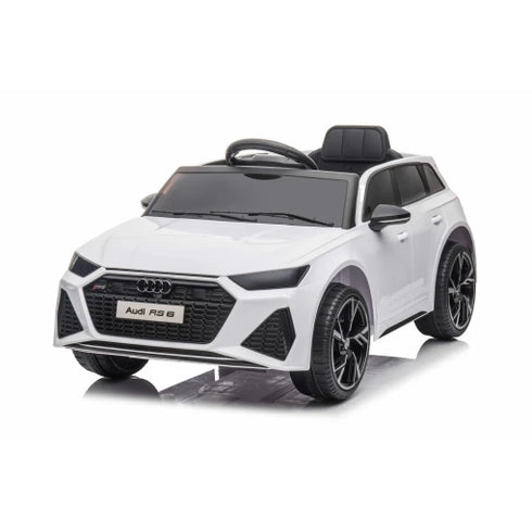 Audi RS6 Kids Ride on Sports Car with MP4 screen-White