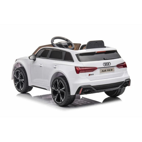 Audi RS6 Kids Ride on Sports Car with MP4 screen-White