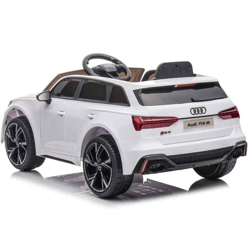 Audi RS6 Kids Ride on Sports Car with MP4 screen-White