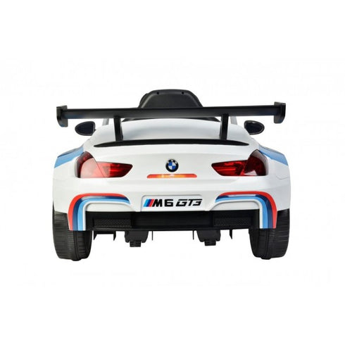 Licensed BMW M6 GT3 electric ride on car with EVA wheels and LEATHER seat upgrade- White