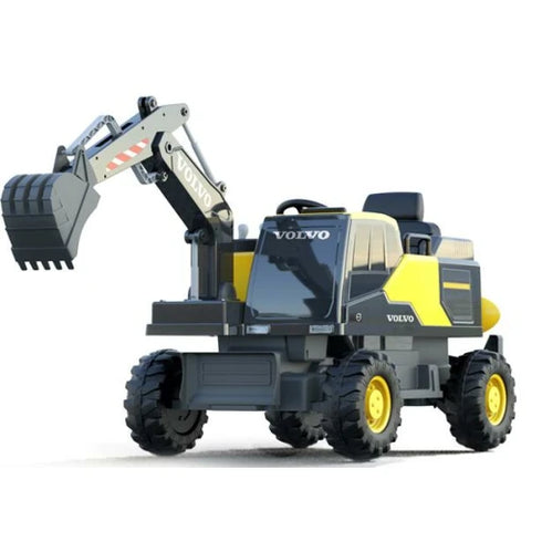 Volvo Kids Ride on Excavator 12V With Leather Seat and Eva Wheels and Parental Remote