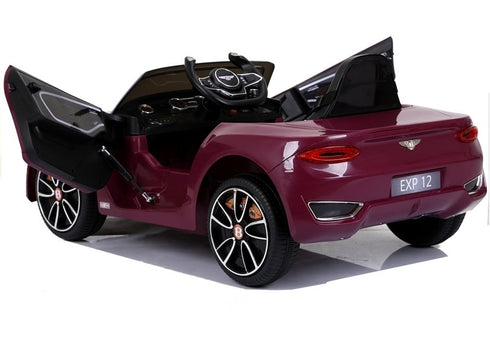 Licensed Bentley GT EXP12 12V Kids Electric Ride On Car - Purple