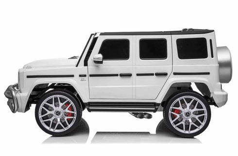 Licensed 4WD High Door Mercedes AMG G63 24V Ride On 2 SEATER Jeep - WHITE