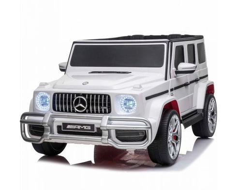Licensed 4WD High Door Mercedes AMG G63 24V Ride On 2 SEATER Jeep - WHITE