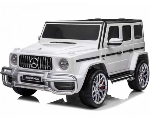 Licensed 4WD High Door Mercedes AMG G63 24V Ride On 2 SEATER Jeep - WHITE