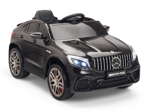 Mercedes GLC 63S AMG Ride On Car coupe 12V with LEATHER seat, EVA tyres and- Metallic Black