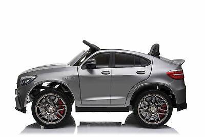 Mercedes GLC 63S AMG Ride On Car coupe 12V with LEATHER seat, EVA tyres and MP4 - Metallic Silver