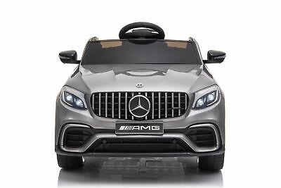 Mercedes GLC 63S AMG Ride On Car coupe 12V with LEATHER seat, EVA tyres and MP4 - Metallic Silver