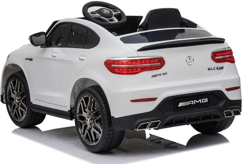 Mercedes GLC 63S AMG Ride On Car coupe 12V with LEATHER seat, EVA tyres and MP4 - Metallic Blue