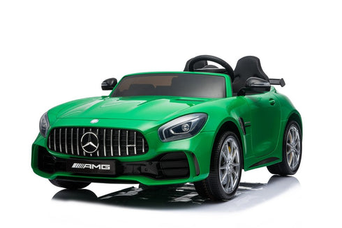 OFFICIAL LICENSED 24V KIDS ELECTRIC RIDE ON MERCEDES GTR AMG 4WD WITH PARENTAL REMOTE CONTROL - 2 SEATER MODEL GREEN