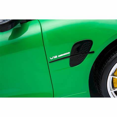 OFFICIAL LICENSED 24V KIDS ELECTRIC RIDE ON MERCEDES GTR AMG 4WD WITH PARENTAL REMOTE CONTROL - 2 SEATER MODEL GREEN