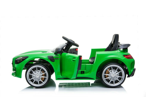 Official Licensed Mercedes AMG GTR ride on car with parental control-white/green.red