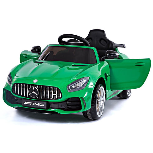 Official Licensed Mercedes AMG GTR ride on car with parental control-white/green.red
