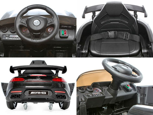 Official Licensed Mercedes AMG GTR ride on car with parental control-white/green.red