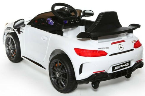 Official Licensed Mercedes AMG GTR ride on car with parental control-white/green.red