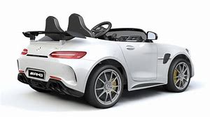 OFFICIAL LICENSED 24V KIDS ELECTRIC RIDE ON MERCEDES GT R AMG 4WD WITH PARENTAL REMOTE CONTROL - 2 SEATER MODEL WHITE