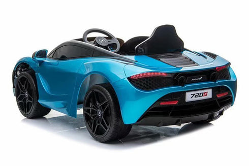 Licensed McLaren 720S Spider 12V Battery Electric Ride On Car Metallic Belize Blue