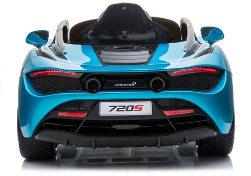 Licensed McLaren 720S Spider 12V Battery Electric Ride On Car Metallic Belize Blue