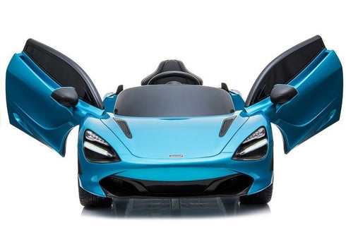 Licensed McLaren 720S Spider 12V Battery Electric Ride On Car Metallic Belize Blue