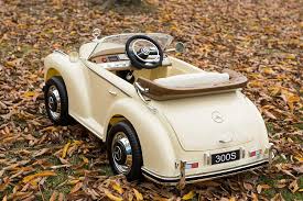 Mercedes Benz BEIGE 300S (W188) Licensed Kids Electric Ride On Car with Leather Seat, EVA wheels, Remote Control LED Lights and MP3- Beige