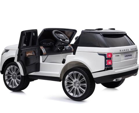 Licensed 24V Range Rover Vogue HSE 2 Seater Ride On Jeep with parental control and fitted screen - White