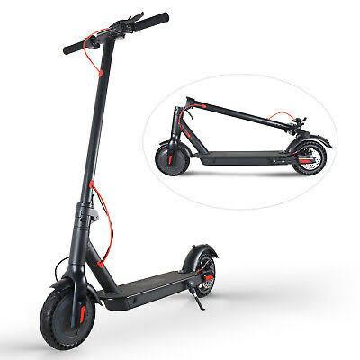 Adult M1 Electric Scooter 350w Motor Black with Digital Display with Coloured Decals on Pole