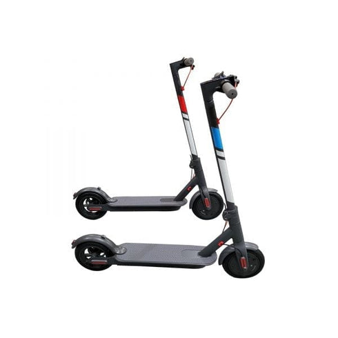 Adult M1 Electric Scooter 350w Motor Black with Digital Display with Coloured Decals on Pole