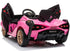 Licensed Lamborghini Sian childrens electric ride on car with parental control - Pink