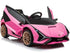 Licensed Lamborghini Sian childrens electric ride on car with parental control - Pink