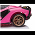 Licensed Lamborghini Sian childrens electric ride on car with parental control - Pink