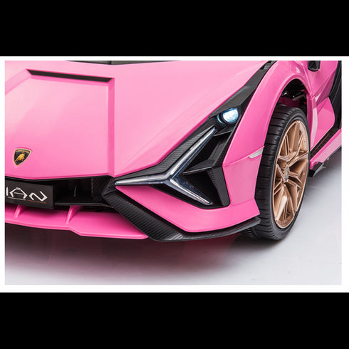Licensed Lamborghini Sian childrens electric ride on car with parental control - Pink