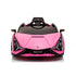 Licensed Lamborghini Sian childrens electric ride on car with parental control - Pink