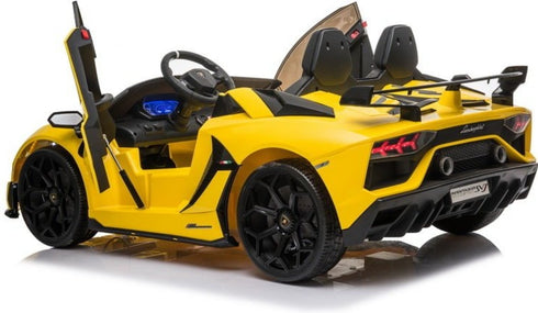 24V XL 2-SEATER DRIFT MODE LICENSED LAMBORGHINI SVJ KIDS ELECTRIC RIDE ON CAR - Yellow