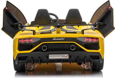 24V XL 2-SEATER DRIFT MODE LICENSED LAMBORGHINI SVJ KIDS ELECTRIC RIDE ON CAR - Yellow