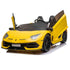 24V XL 2-SEATER DRIFT MODE LICENSED LAMBORGHINI SVJ KIDS ELECTRIC RIDE ON CAR - Yellow