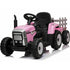 KIDS ELECTRIC RIDE ON TRACTOR WITH TRAILER & PARENTAL REMOTE CONTROL 12v