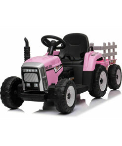 KIDS ELECTRIC RIDE ON TRACTOR WITH TRAILER & PARENTAL REMOTE CONTROL 12v