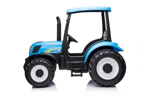 Licensed New Holland T7 Tractor Kids Electric Ride On Tractor 24V - Blue