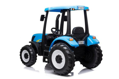 Licensed New Holland T7 Tractor Kids Electric Ride On Tractor 24V - Blue