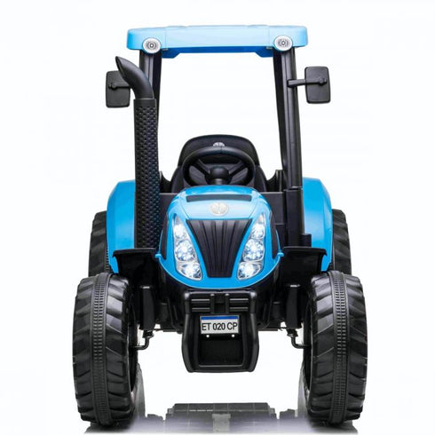 Licensed New Holland T7 Tractor Kids Electric Ride On Tractor 24V - Blue
