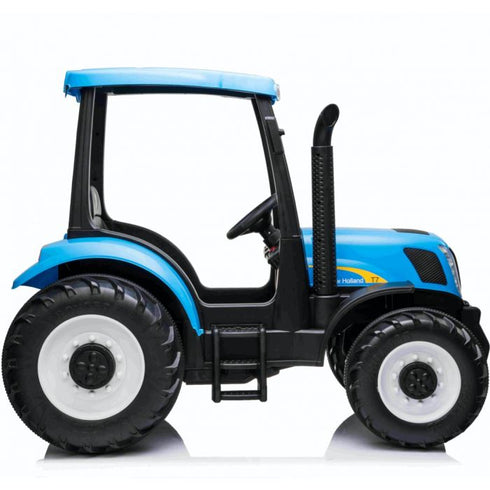 Licensed New Holland T7 Tractor Kids Electric Ride On Tractor 24V - Blue